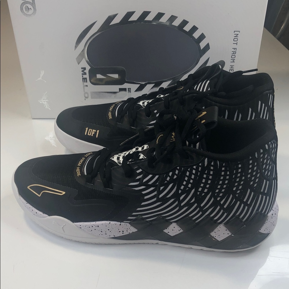 Puma x Lamelo Sneakers Men's Size 14 Black Ball MB.01 50th Rare Reserve Stripes